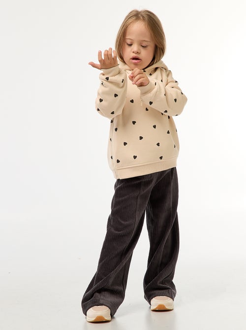 Sweat avec ouvertures zippées latérales -  - collection facile à enfiler - Kiabi