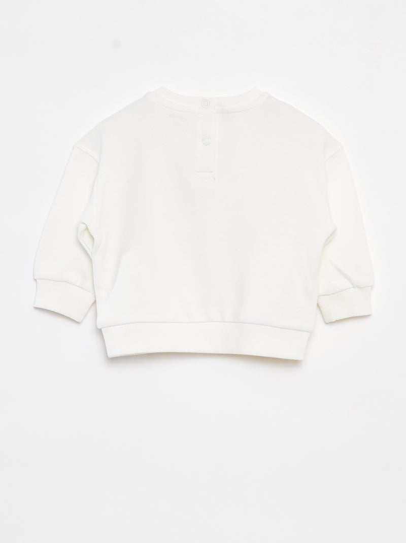 Sweat avec print 'Brother' BLANC - Kiabi