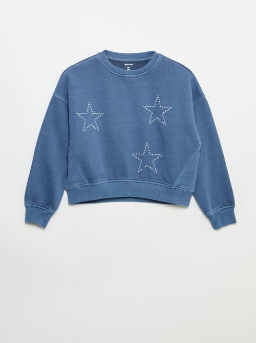 Sweat avec strass - Kiabi