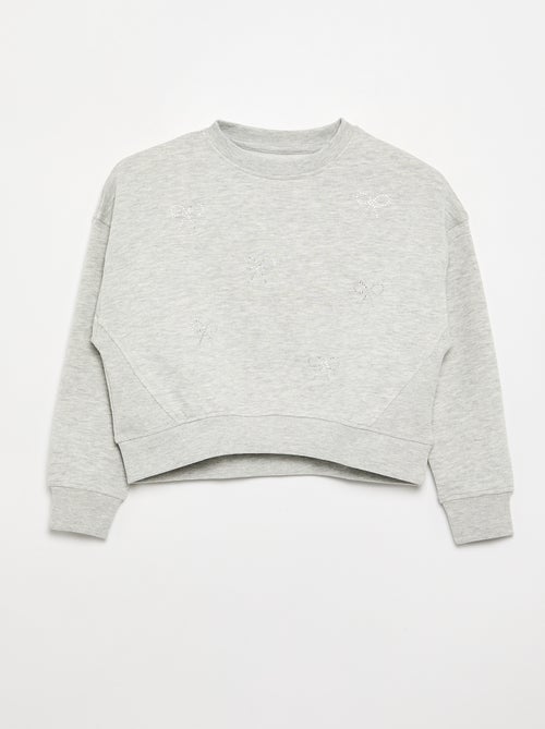 Sweat avec strass - Kiabi
