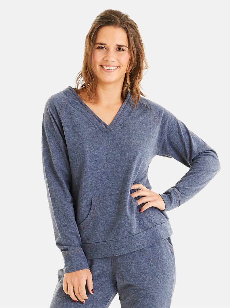 Sweat BAIKAL - Pomm'Poire Bleu - Kiabi