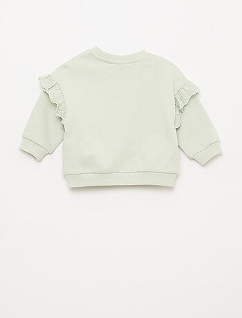 Sweat 'Bambi' 'Disney' à manches longues avec volants brodés