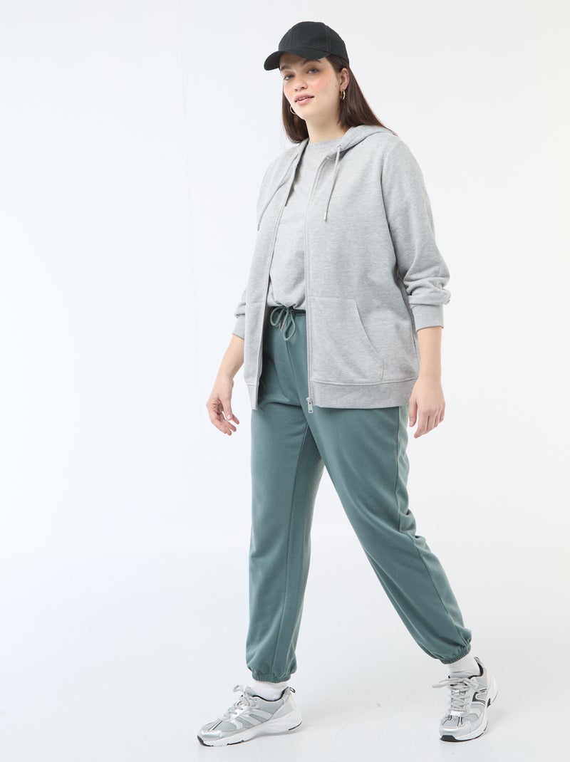 Sweat basique en molleton Gris - Kiabi
