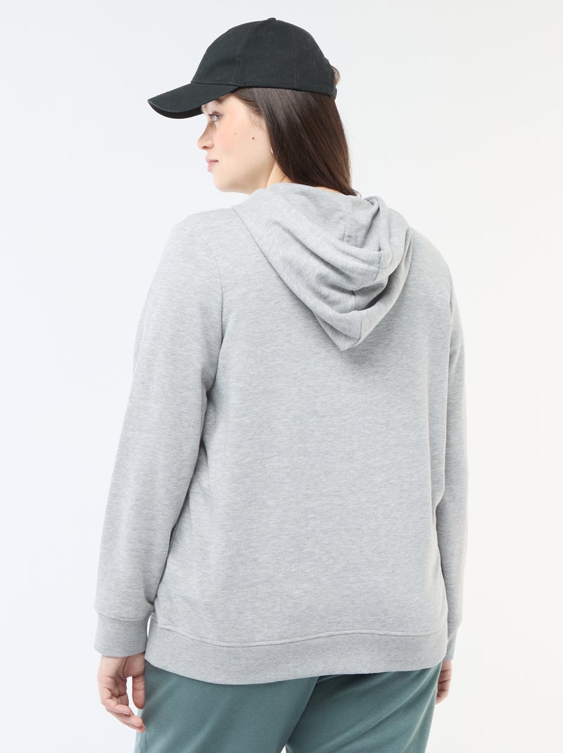 Sweat basique en molleton Gris - Kiabi