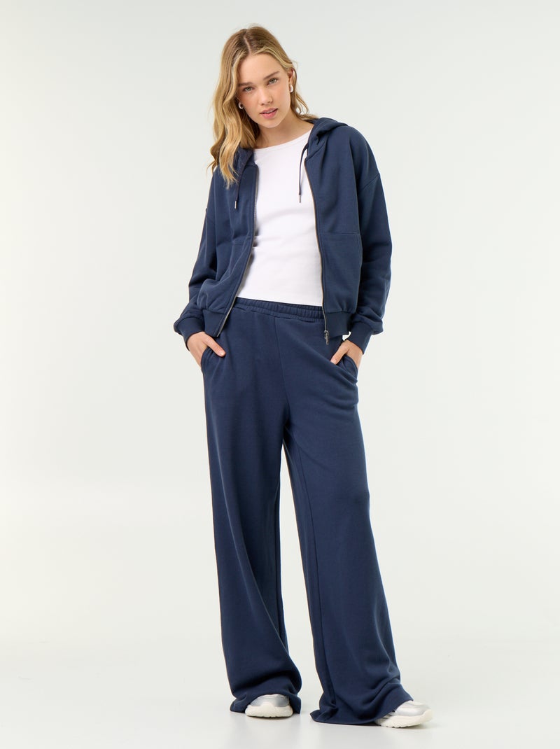 Sweat basique en molleton léger Bleu - Kiabi