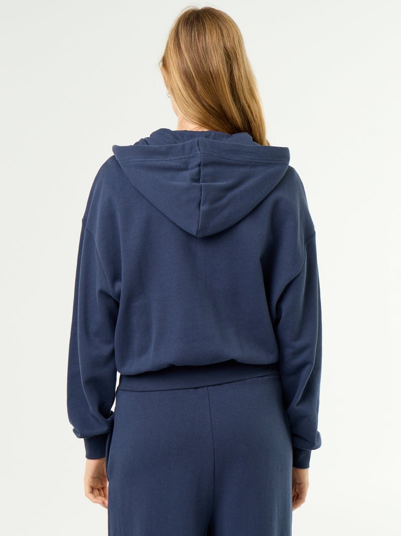 Sweat basique en molleton léger Bleu - Kiabi