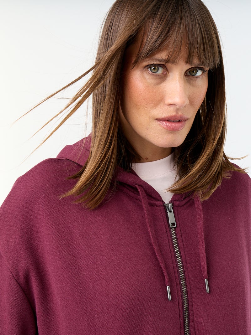 Sweat basique en molleton léger Rose - Kiabi