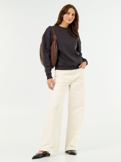 Sweat basique en molleton - Kiabi Sweat basique en molleton - Kiabi