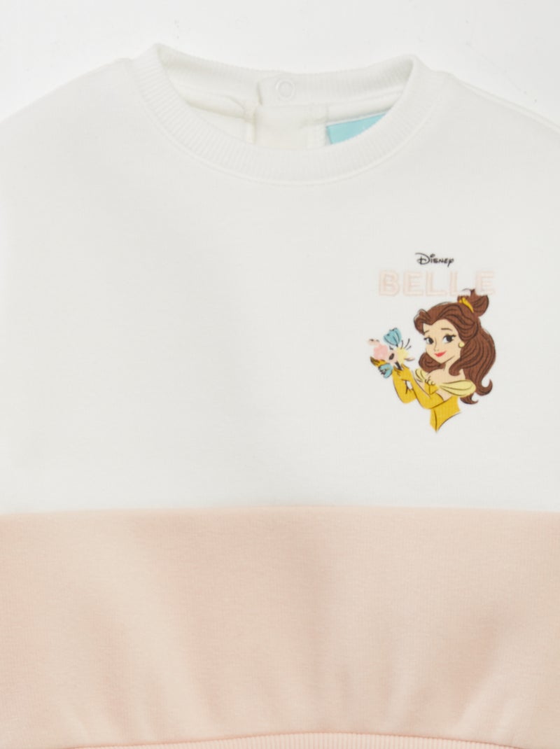 Sweat bicolore 'Belle' Rose - Kiabi