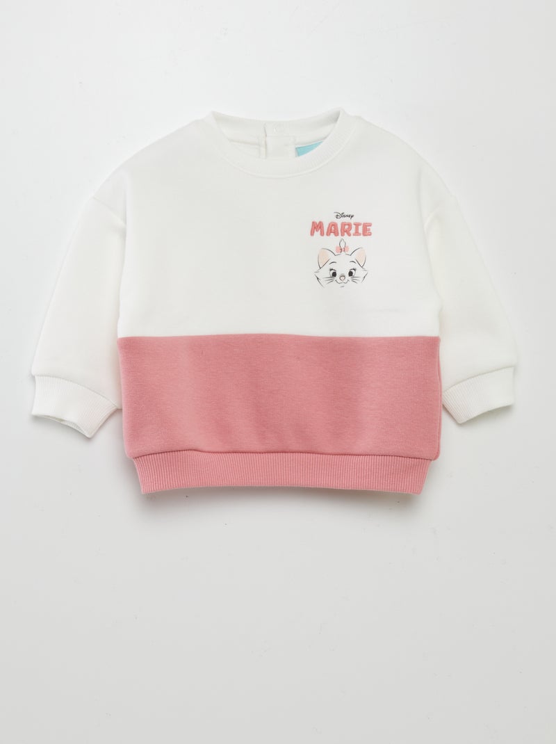 Sweat bicolore 'Marie' Rose foncé - Kiabi