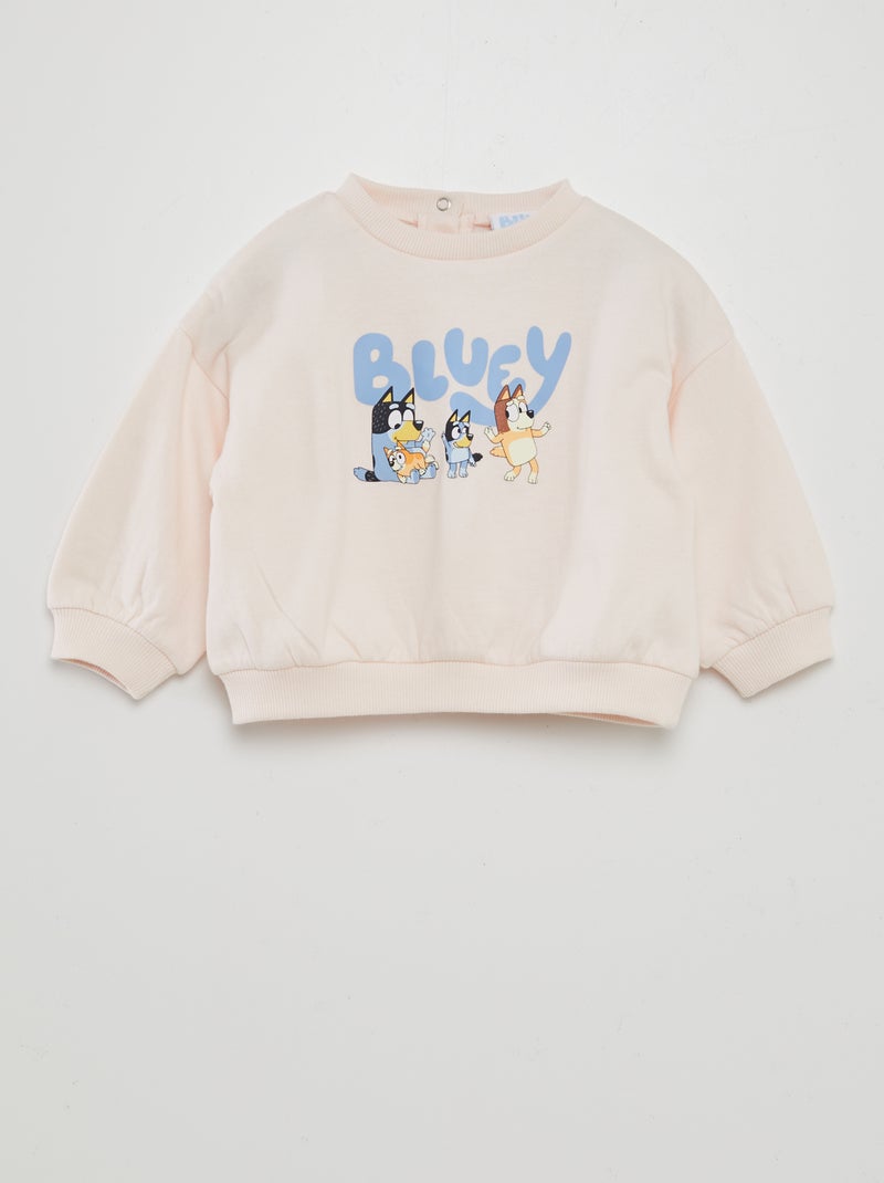 Sweat 'Bluey' en molleton rose - Kiabi