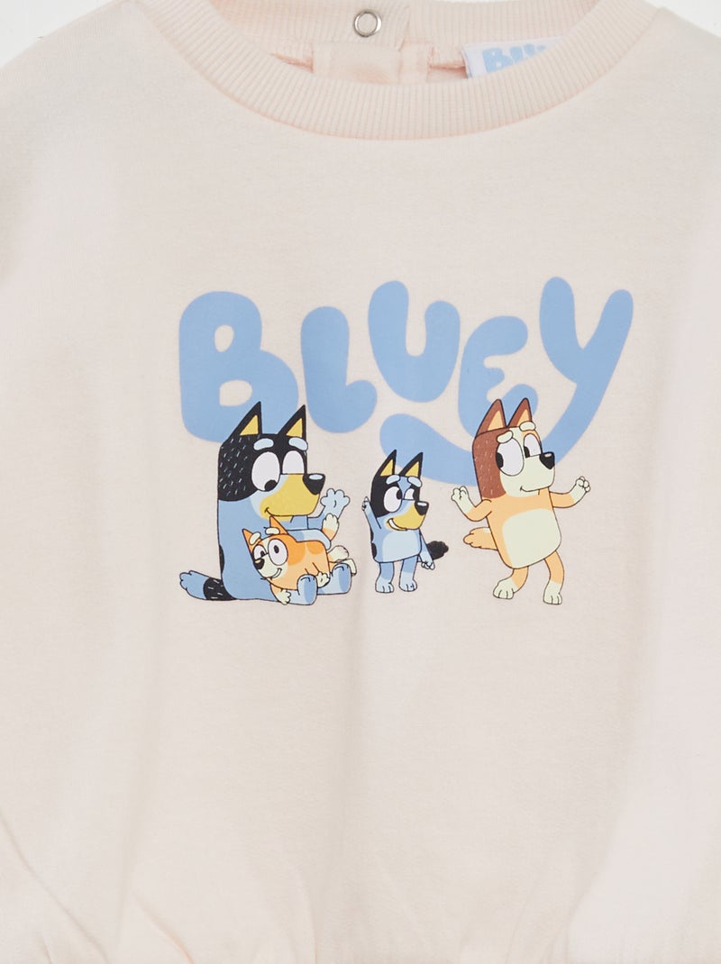 Sweat 'Bluey' en molleton rose - Kiabi