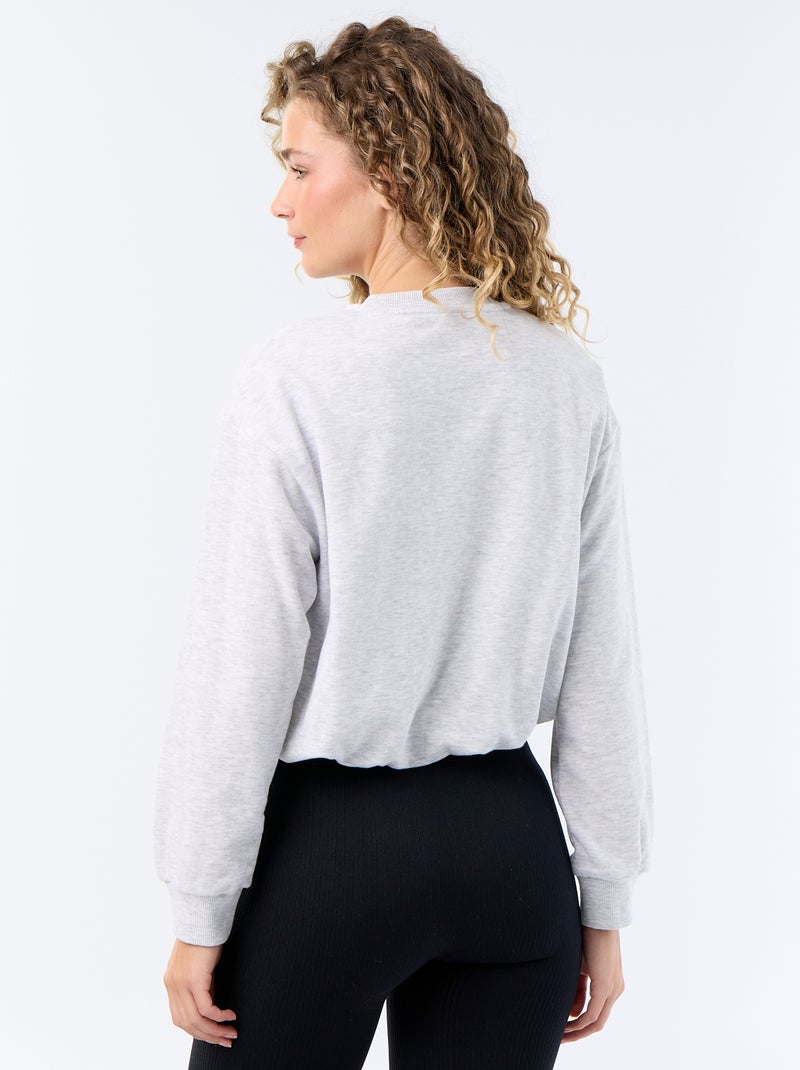 Sweat boule en french terry Gris - Kiabi