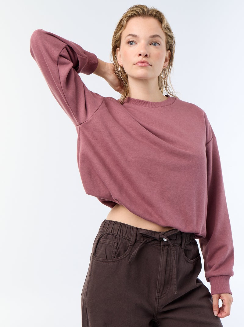 Sweat boule en french terry Rose - Kiabi