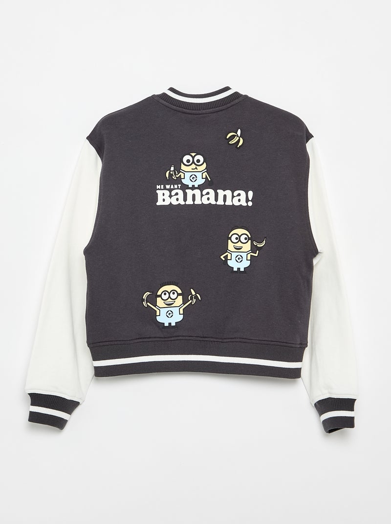 Sweat boutonné 'Minions' en molleton Noir - Kiabi