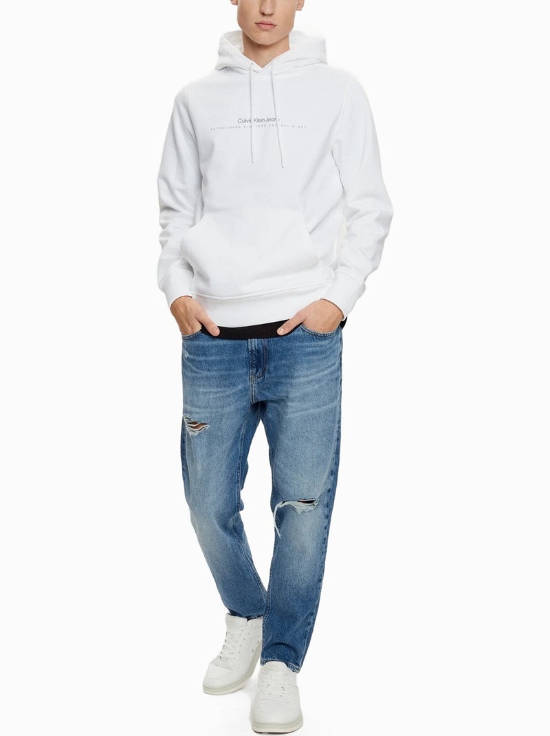 Sweat Calvin Klein à capuche Blanc - Kiabi