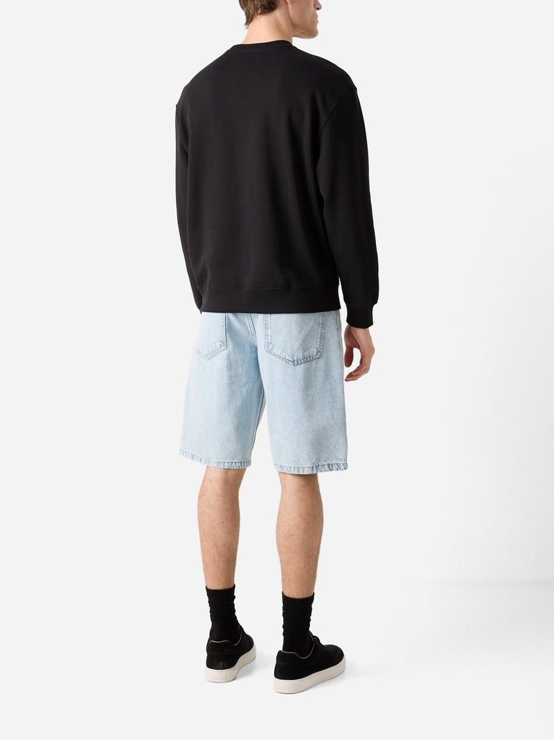 Sweat Calvin Klein col rond Noir - Kiabi