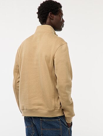 Sweat camionneur avec col montant zippé