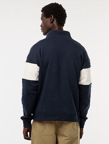 Sweat camionneur avec col montant zippé