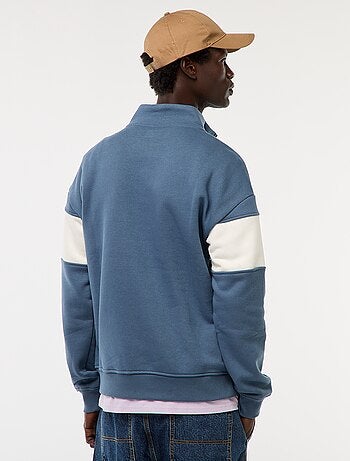 Sweat camionneur avec col montant zippé