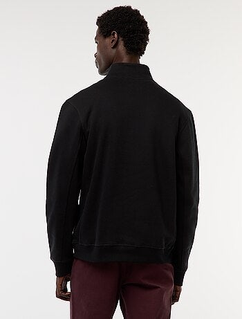 Sweat camionneur avec col montant zippé