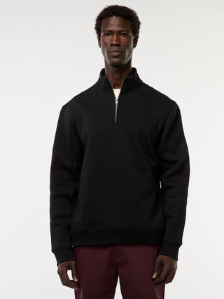 Sweat camionneur avec col montant zippé
