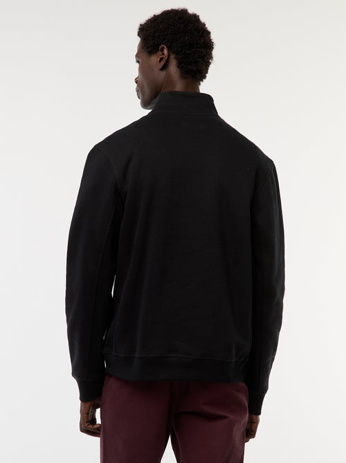 Sweat camionneur avec col montant zippé - Kiabi