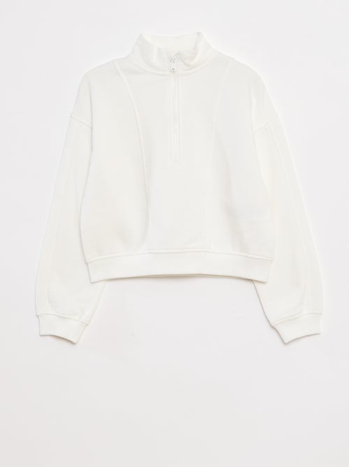 Sweat camionneur avec col zippé - Kiabi