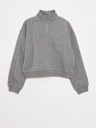 Sweat camionneur avec col zippé