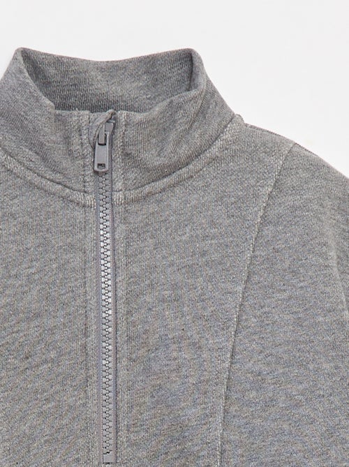 Sweat camionneur avec col zippé - Kiabi