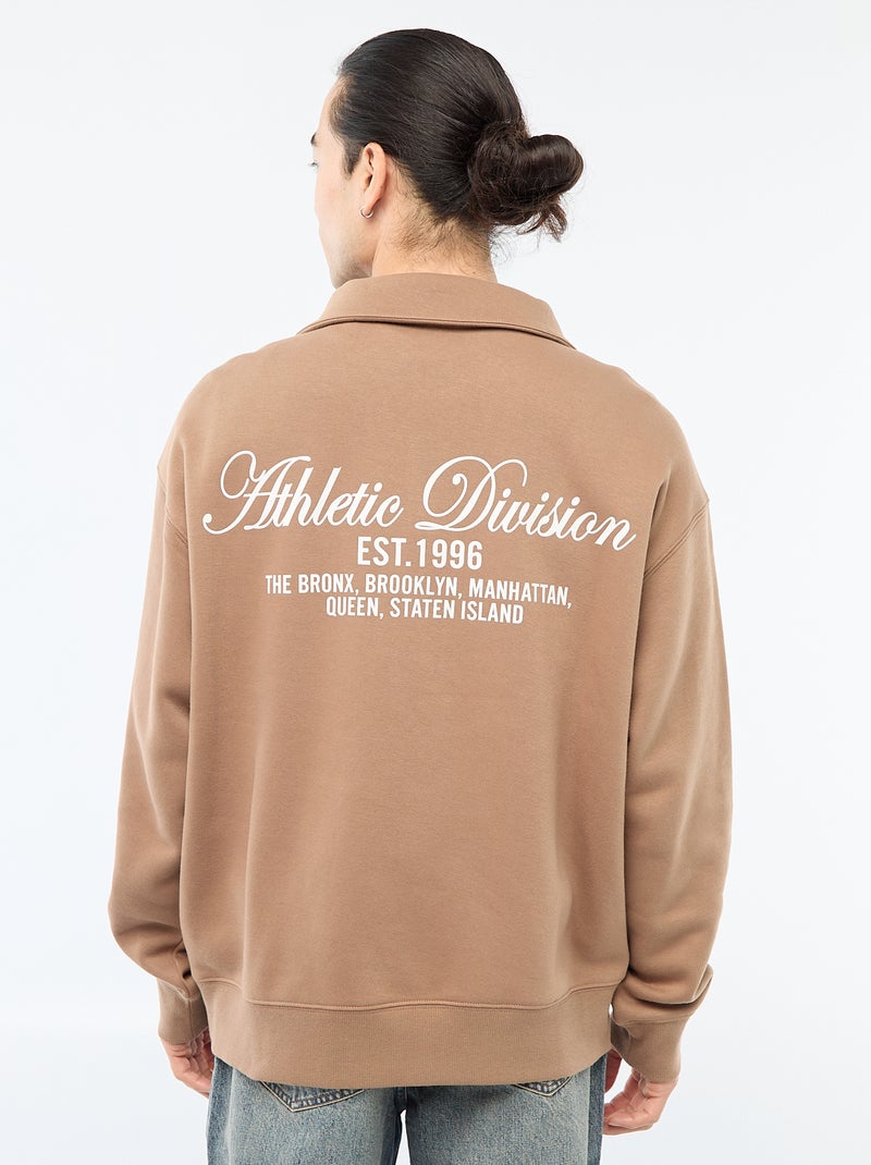 Sweat camionneur en molleton Marron - Kiabi