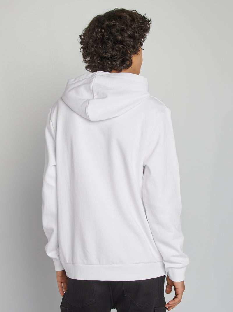 Sweat capuche à message Blanc - Kiabi