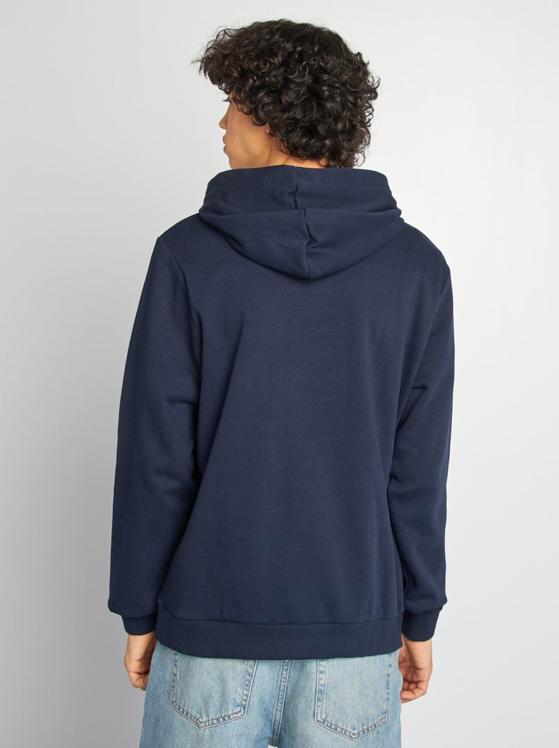 Sweat capuche à message Bleu - Kiabi
