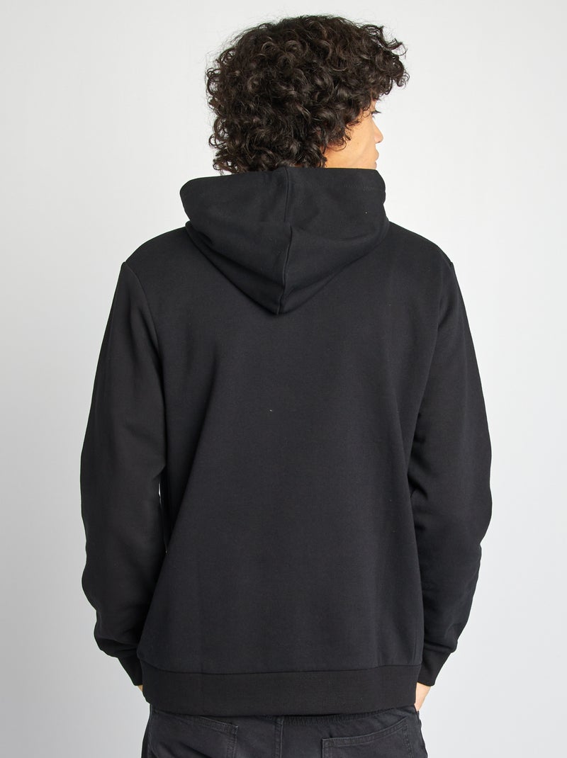 Sweat capuche à message Noir - Kiabi