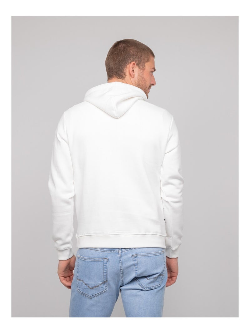 Sweat capuche coton WOLFIGE Ecru - Kiabi