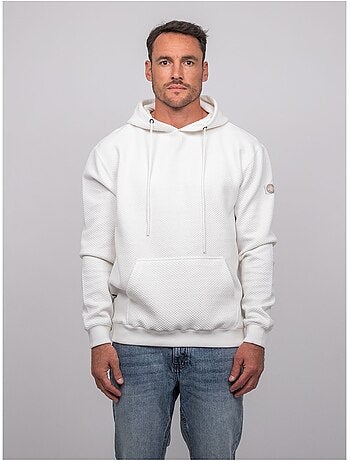 Sweat capuche maille gaufrée uni werone