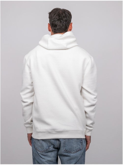 Sweat capuche maille gaufrée uni werone - Kiabi