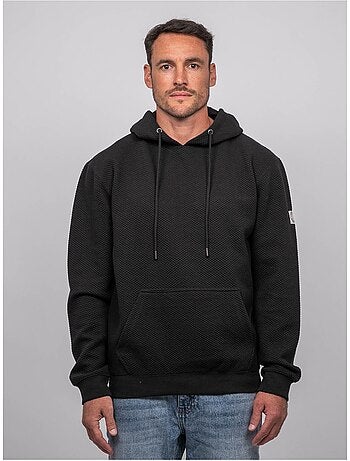 Sweat capuche maille gaufrée uni werone