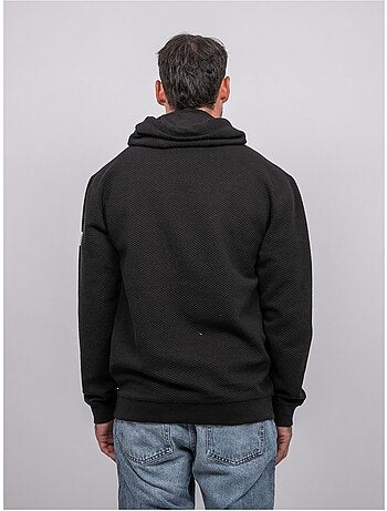 Sweat capuche maille gaufrée uni werone