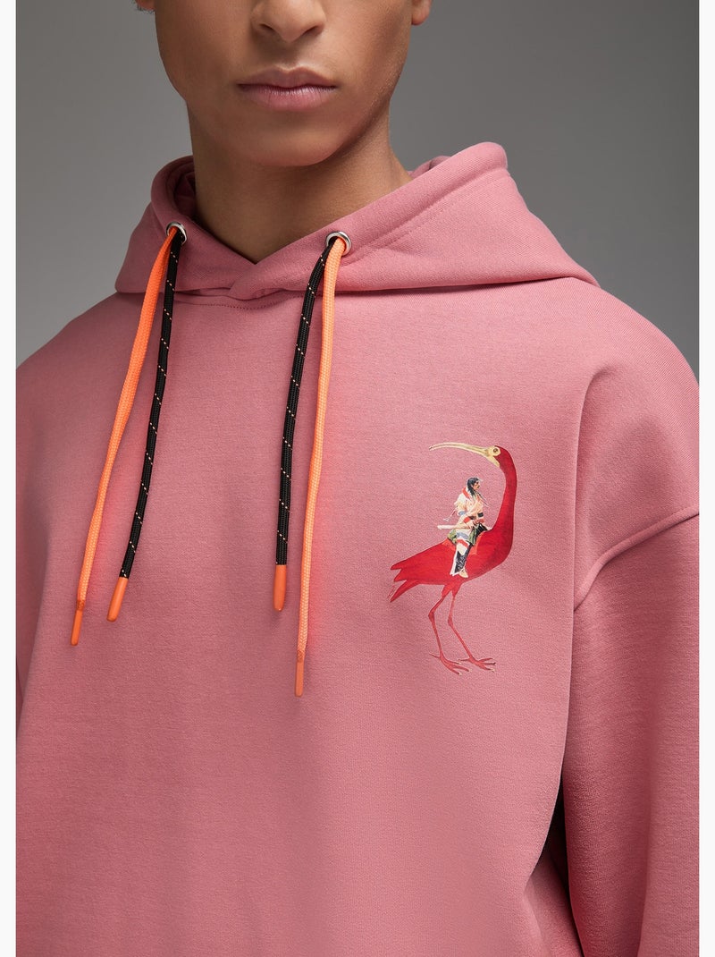 Sweat capuche noga indian ibis  homme - sae paris Rose - Kiabi