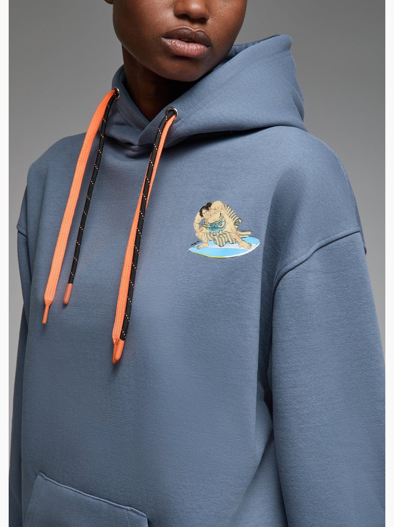 Sweat capuche noga sumo surf  femme - sae paris Bleu - Kiabi