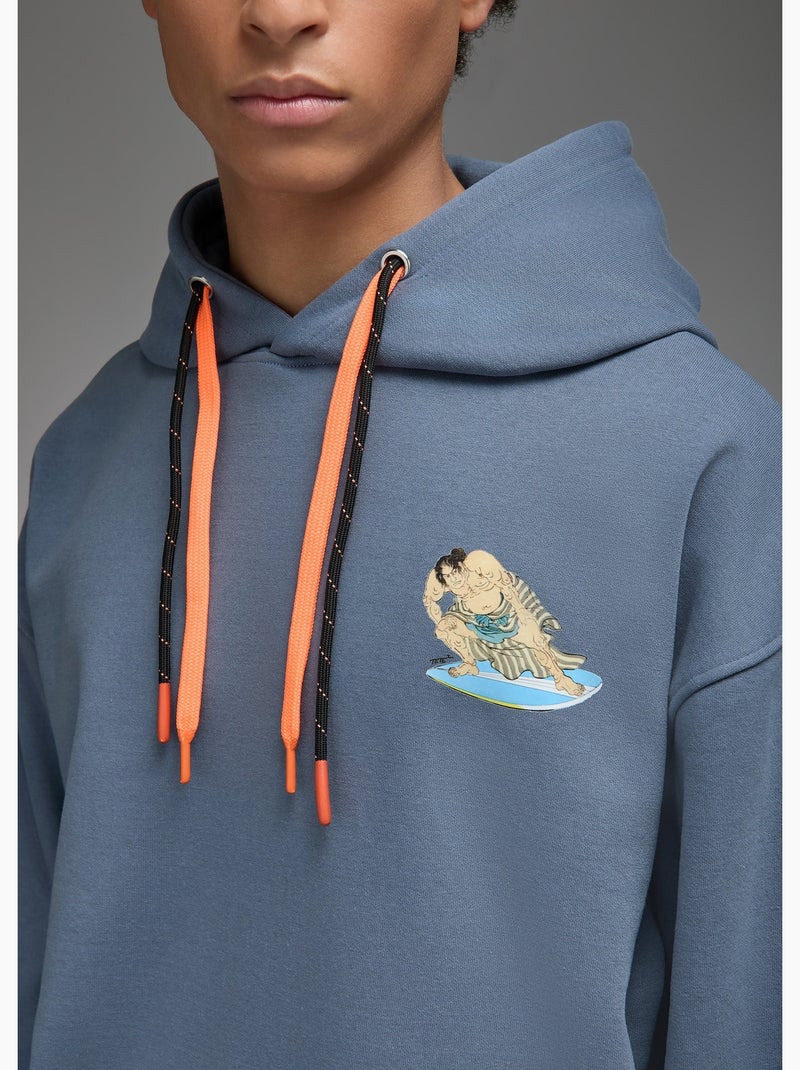 Sweat capuche noga sumo surf  homme - sae paris Bleu - Kiabi