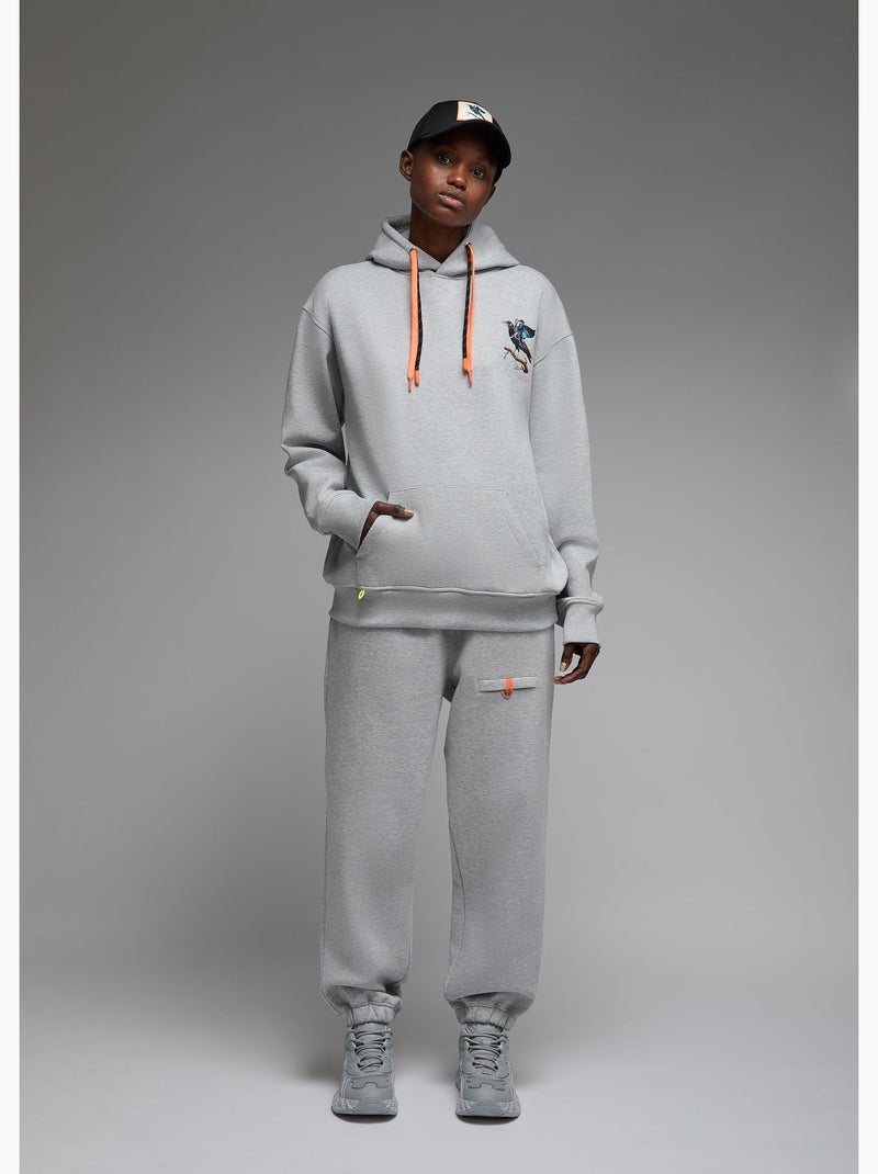 Sweat capuche noga zorro  femme - sae paris Gris - Kiabi
