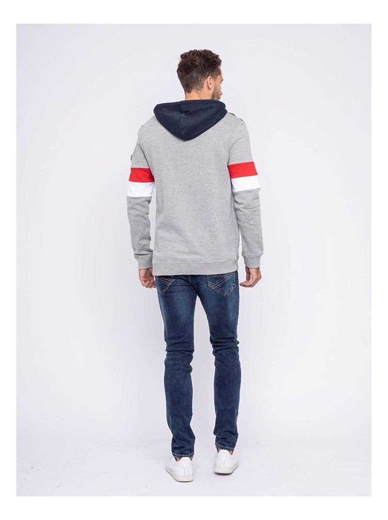 Sweat capuche pur coton WIKO Gris - Kiabi