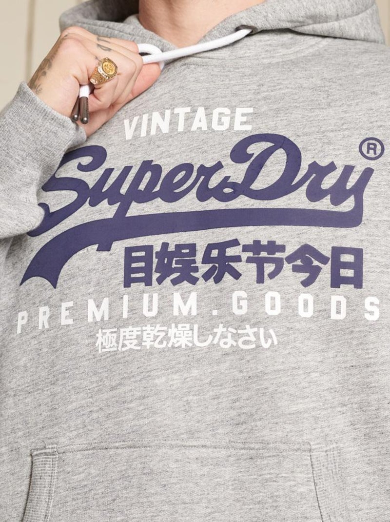 Sweat Capuche SuperDry VL NS Hood Gris - Kiabi