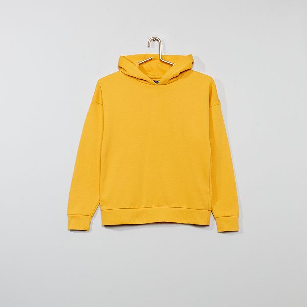 sweat à capuche jaune
