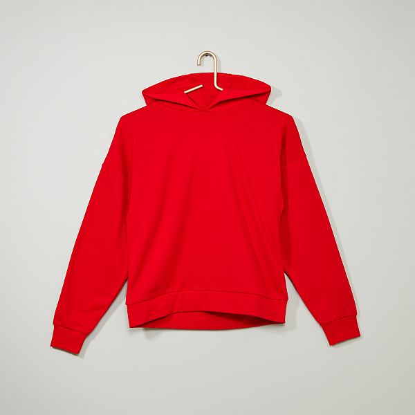 sweat à capuche rouge