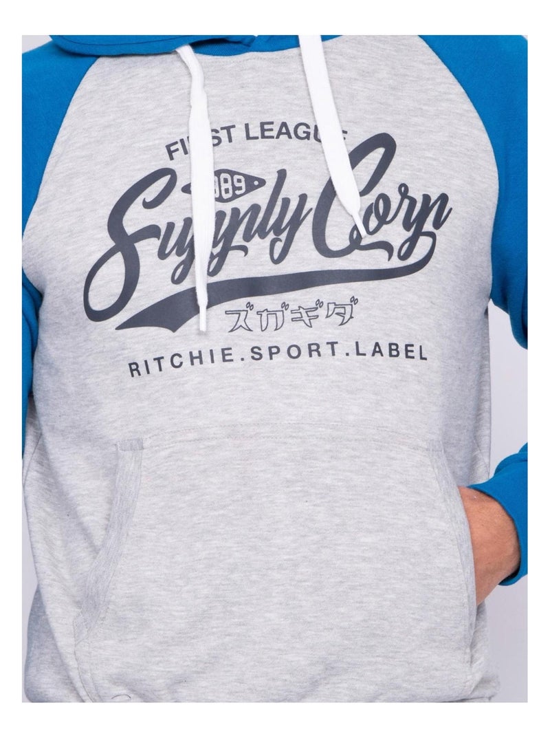 Sweat capuche WANDATY Bleu roi - Kiabi