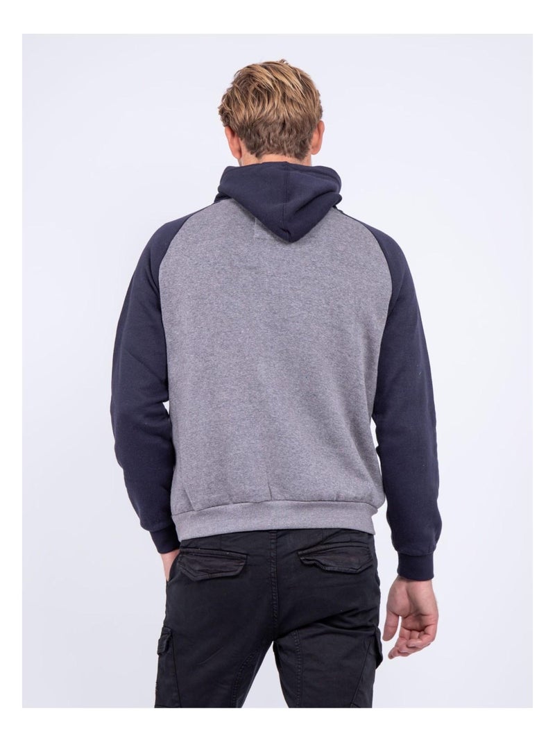 Sweat capuche WANDERLUST Bleu marine - Kiabi