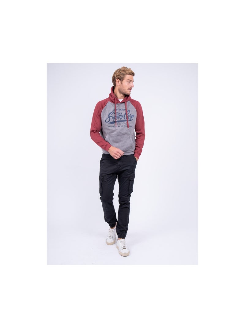 Sweat capuche WANDERLUST Bordeaux - Kiabi